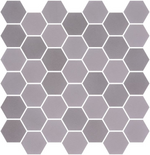 Phoenix Stoneglass XL Light Brun Matte Hexagon Glass Mosaic Tile-Recycled Glass Mosaic-American Tile Depot