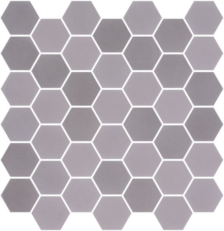 Phoenix Stoneglass XL Light Brun Matte Hexagon Glass Mosaic Tile-Recycled Glass Mosaic-American Tile Depot