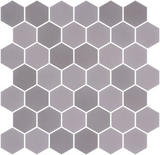 Phoenix Stoneglass XL Light Brun Matte Hexagon Glass Mosaic Tile