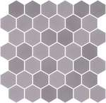 Phoenix Stoneglass XL Light Brun Matte Hexagon Glass Mosaic Tile-Recycled Glass Mosaic-American Tile Depot