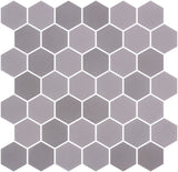 Phoenix Stoneglass XL Light Brun Matte Hexagon Glass Mosaic Tile