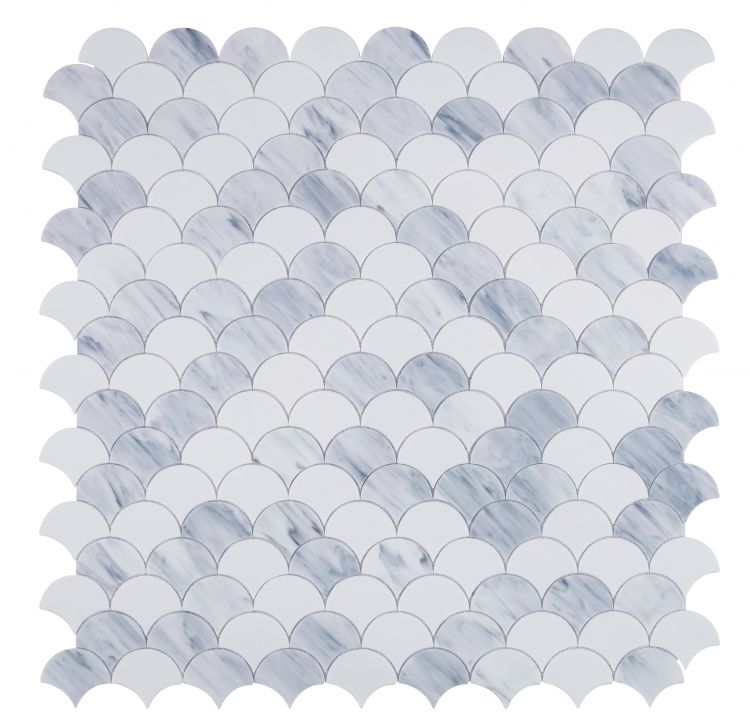 Seashell Loft Scale Glass Mosaic Tile-Glass Mosaic-American Tile Depot