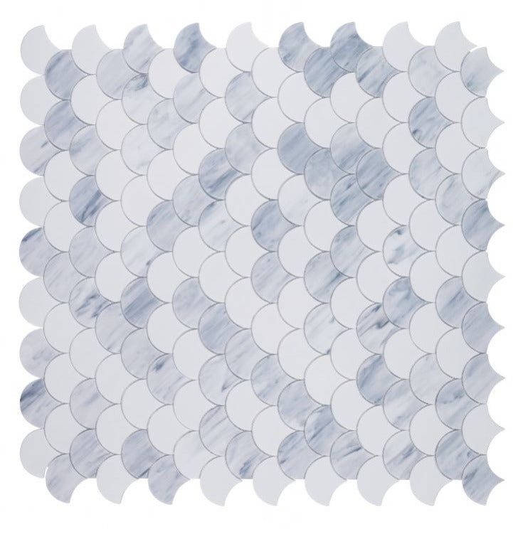 Seashell Loft Scale Glass Mosaic Tile-Glass Mosaic-American Tile Depot