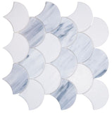 Seashell Loft Scale Glass Mosaic Tile