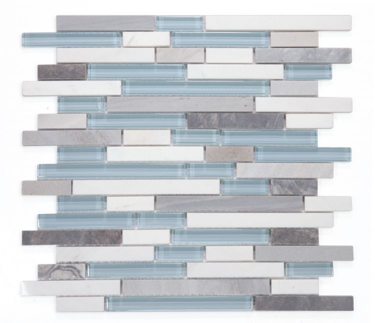 Horizon Sunrise Montage Sky Linear Mosaic Wall Tile-Mixed Mosaic-American Tile Depot