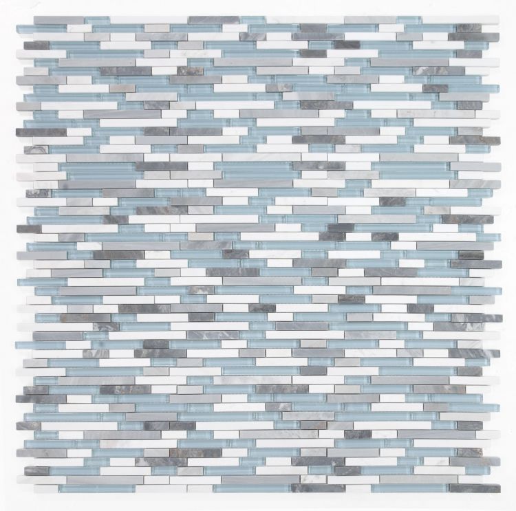 Horizon Sunrise Montage Sky Linear Mosaic Wall Tile-Mixed Mosaic-American Tile Depot