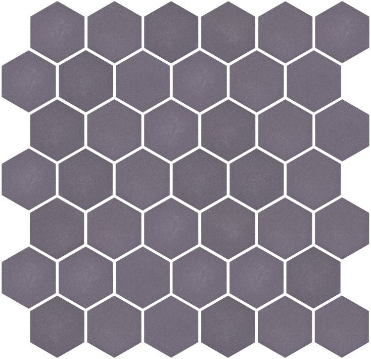 Phoenix Stoneglass XL Grey Matte Hexagon Glass Mosaic Tile-Recycled Glass Mosaic-American Tile Depot