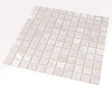 Perry White Square Pearl Mosaic Wall Tile