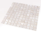 Perry White Square Pearl Mosaic Wall Tile-Pearl Mosaic-American Tile Depot