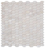 Perry White Arrow Elongated Hexagon Pearl Mosaic Wall Tile-Pearl Mosaic-American Tile Depot