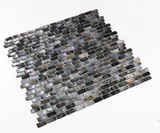 Perry Black Mini Brick Pearl Mosaic Wall Tile-Pearl Mosaic-American Tile Depot