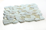 Drop Calacatta Gold Honed Rubble Mosaic Wall Tile