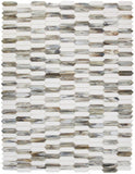 Arrow Dawn Elongated Hexagon Glass Mosaic Tile