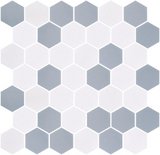 Phoenix Stoneglass Ocean Matte Hexagon Glass Mosaic Tile