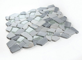 Drop Blue Honed Rubble Mosaic Wall Tile