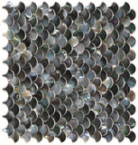 Perry Black Scale Pearl Mosaic Wall Tile