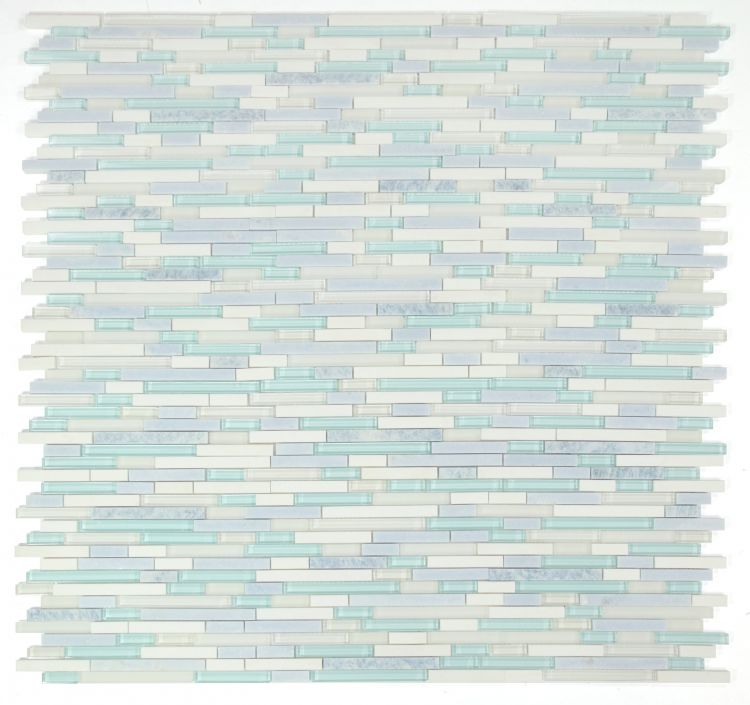 Horizon Sunrise Crystal Ocean Linear Mosaic Wall Tile-Mixed Mosaic-American Tile Depot