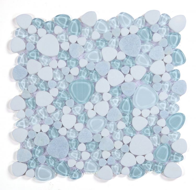 Preach Crystal Ocean Pebble Mosaic Tile-Mixed Mosaic-American Tile Depot