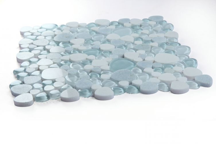 Preach Crystal Ocean Pebble Mosaic Tile-Mixed Mosaic-American Tile Depot