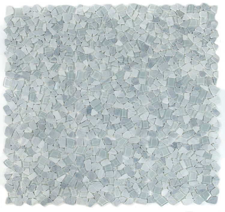 Drop Grey Rubble Mosaic Wall Tile-Mixed Mosaic-American Tile Depot