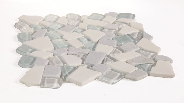 Drop Sky Rubble Mosaic Wall Tile-Mixed Mosaic-American Tile Depot