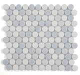 Curvus Crystal Ocean Circular Marble Mosaic Tile