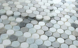 Curvus Deep Ocean Circular Marble Mosaic Tile