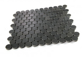 Curvus Basalt Circular Marble Mosaic Tile