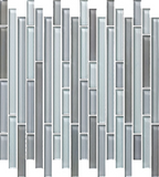 Horizon Sunset Grey Goose Linear Glass Mosaic Wall Tile