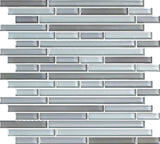 Horizon Sunset Grey Goose Linear Glass Mosaic Wall Tile