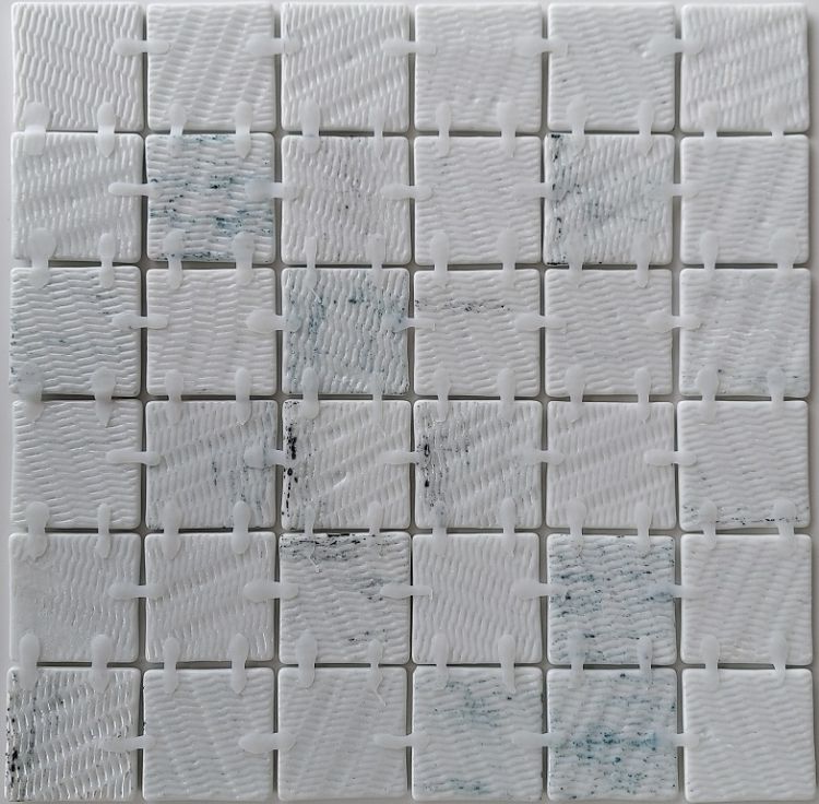 Phoenix Jasper Blue Polished Square Glass Mosaic Tile-Recycled Glass Mosaic-American Tile Depot