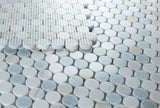 Curvus Sky Polished Circular Marble Mosaic Tile