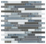 Horizon Sunset Rain Sky Glossy Linear Glass Mosaic Wall Tile-Glass Mosaic-American Tile Depot