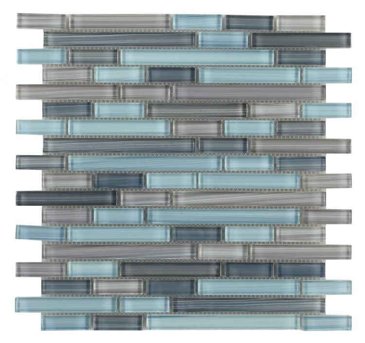 Horizon Sunset Poseidon Linear Glass Mosaic Wall Tile-Glass Mosaic-American Tile Depot