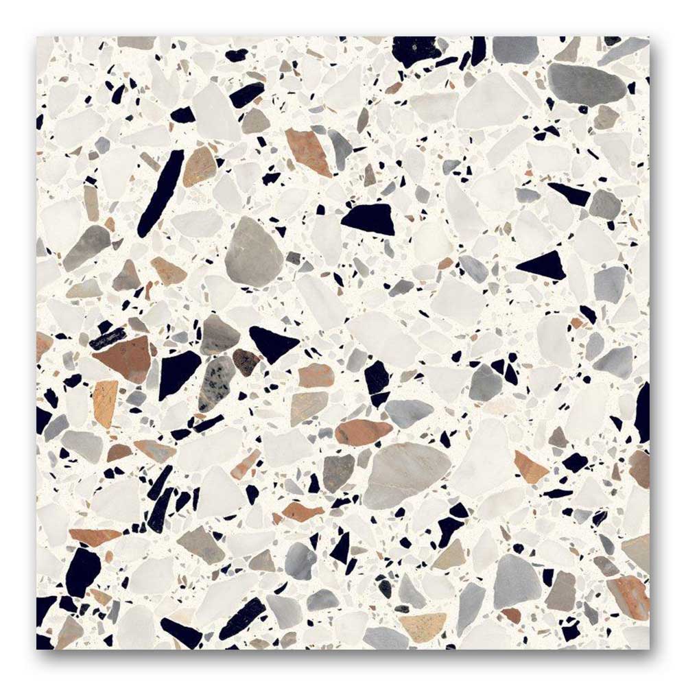 8 X 8 Frammenti Bianco Macro Matte Terrazzo Look Porcelain Tile-PORCELAIN-Large Format-American Tile Depot