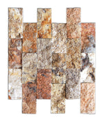 2 X 4 Scabos Travertine Split-Faced Brick Mosaic Tile-Travertine Mosaic-American Tile Depot