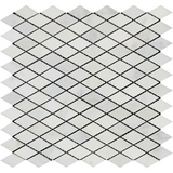 Oriental White / Asian Statuary Marble Honed 1" Diamond Mosaic Tile