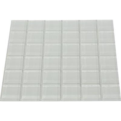 2 X 2 White Glass Mosaic Tile