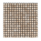 5/8 X 5/8 Durango Cream Travertine Tumbled Mosaic Tile