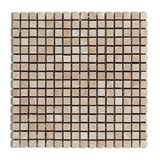 5/8 X 5/8 Durango Cream Travertine Tumbled Mosaic Tile