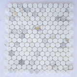 Calacatta Gold Marble Polished Penny Round Mosaic Tile-Marble Mosaic-American Tile Depot