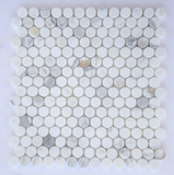 Calacatta Gold Marble Polished Penny Round Mosaic Tile