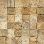 2 X 2 Scabos Travertine Honed CNC Arched 3-D Mosaic Tile-Travertine Mosaic-American Tile Depot