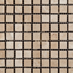 5/8 X 5/8 Durango Cream Travertine Tumbled Mosaic Tile