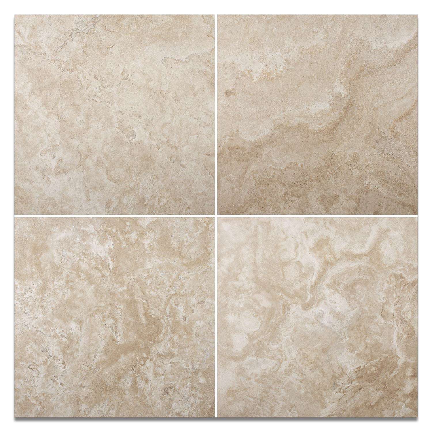 18 X 18 Durango Cream Travertine Tumbled Field Tile