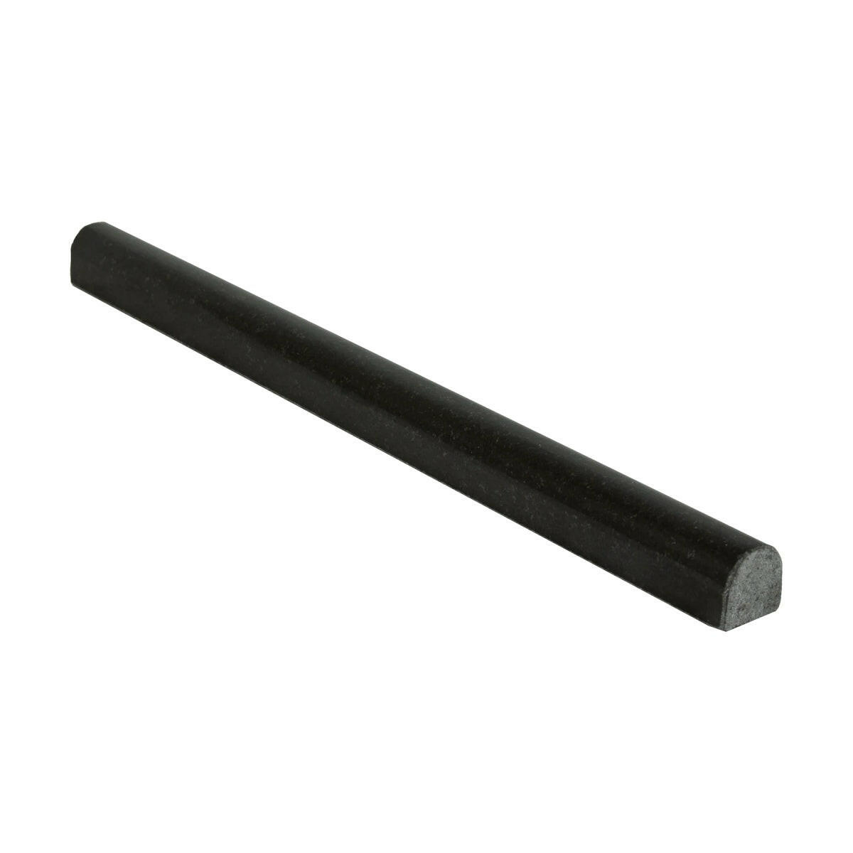 Absolute Black Granite Polished 3/4 X 12 Bullnose Liner-Marble Molding/Trim-American Tile Depot