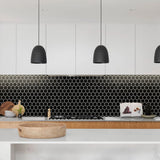 Absolute Black Granite Polished 2" Hexagon Mosaic Tile