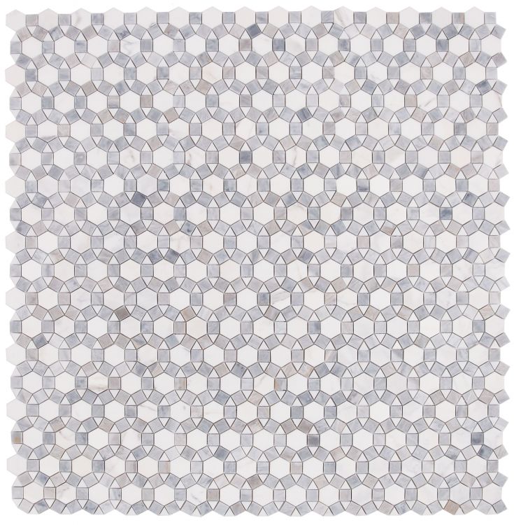 Planet Dusk Polished Circular Marble Mosaic Tile-Marble Mosaic-American Tile Depot