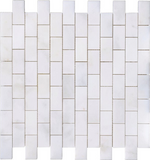 1 X 2 Afyon White Marble Polished Brick Mosaic Tile