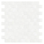 Sample of 1 X 2 Afyon White Marble Polished Brick Mosaic Tile-Sample-American Tile Depot